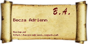 Becza Adrienn névjegykártya